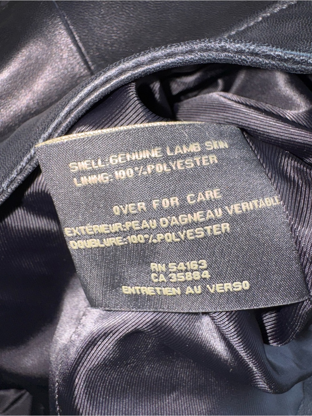 Cole Haan Black Leather Zip Jacket L - Picture 8 of 8